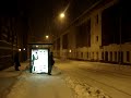 Snowfall in Helsinki during Night Time