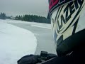 ATV on newly prepared iceroadracingtrack