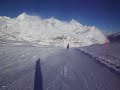 Snowboarding along the Matterhorn, Zermatt Switzerland