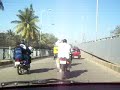 Bangalore India, Family of four on motorcycle.