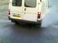 trying to do a burnout in my transit trying to do a burnout in my transit