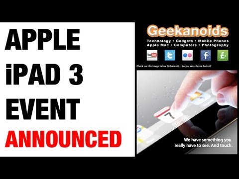 Apple iPad 3 Event Announced - missing home button ?