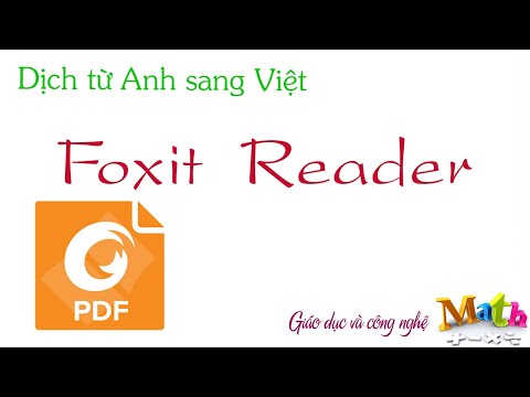 Dịch từ Anh sang Việt - file PDF bằng Foxit Reader - Install Foxit Reader & translate PDF