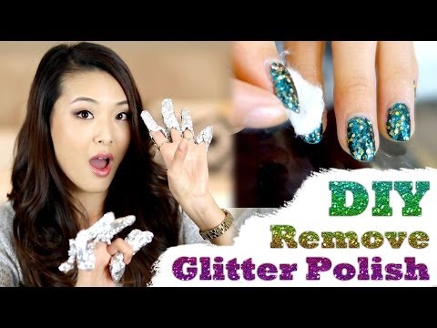 how to remove glitter nail polish