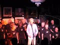 the young at heart chorus backs up david byrne singing his new song one fine day in the paris bar, nyc, 10/7/07. patsy linderme and jean hatch are featured. apologies for the jerky pan, but i wanted to give the band some love.