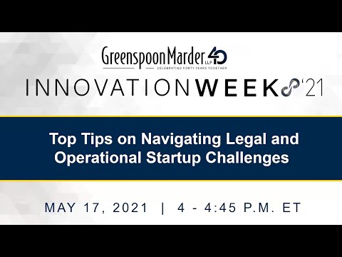 Top Tips on Navigating Legal and Operational Startup Challenges