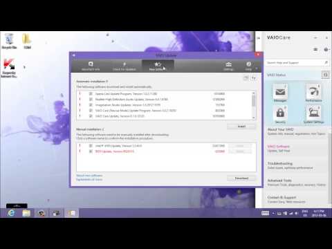 how to update sony vaio