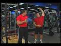 Guy hits in the face with a medicine ball. Guy hits in the face with a medicine ball.