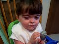 Audrey with yogurt Cornelia de Lange syndrome