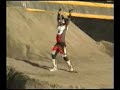 carey hart lands the first ever backflip in competition on a motorcycle at the 2000 gravity games in providence.as a result of the jump, hart compressed vertebrae in his lower back and pulled ligaments