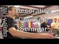 Decorative Concrete Staining & Engraving Seminar