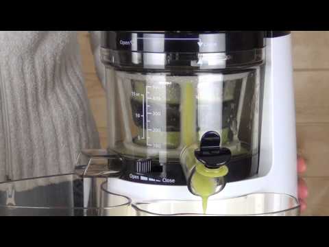 Hurom Premium Slow Juicer & Smoothie Maker Model: HH-WBB07 HH Series Pear, Apple and Cilantro Juice
