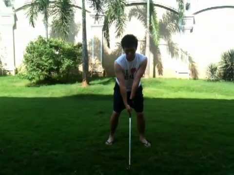 how to practice golf swing at home