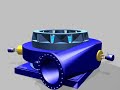 Pelton's turbine with square tube by Hydrohrom company, Czech republic.