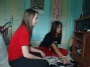 erin and christine want to play road blasters..not gonna happen.