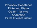 James Galway - Prokofiev Flute Sonata 1st mvt, Andantino