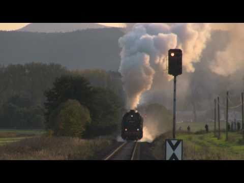 Dampfloks BR95 , BR 44 und BR 41 mit 2500t Güterzug Ausfahrt Immelborn und bei Oberrohn