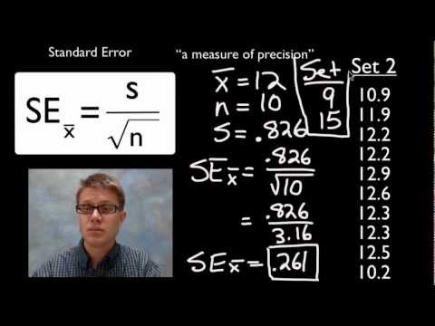 how to calculate standard error