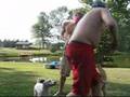 carter trips over dog