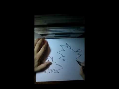 how to draw dbz hair