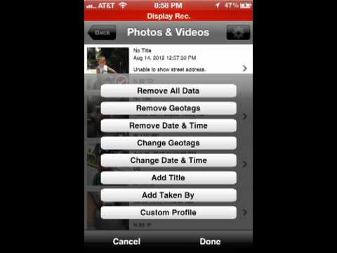 how to remove gps data from iphone photos