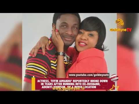 TOYIN AIMAKHU WEEPS UNCONTROLLABLY ON SIGHTING HER ESTRANGED HUSBAND, ADENIYI JOHNSON ON A MOVIE SET