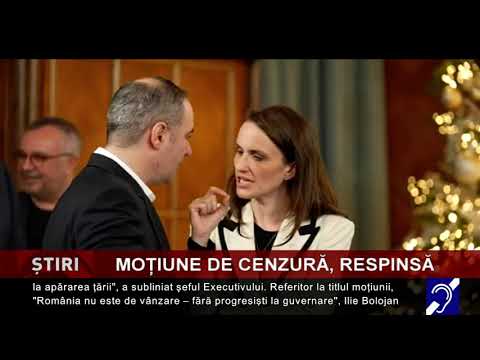 Moțiunea de cenzură împotriva Guvernului Bolojan, respinsă