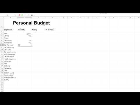 how to budget using excel