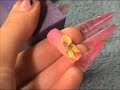 acrylic nail modelling  orange   green 