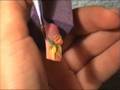 Acrylic nail modelling (Orange & Green)
