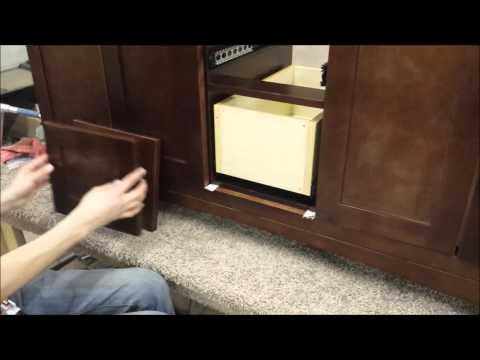 how to fasten a countertop to a cabinet