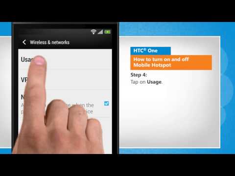 how to turn htc one v into hotspot