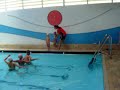 Bruna na sua primeira competição de natação - Massa!