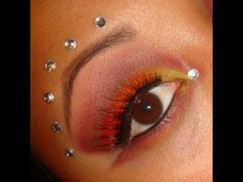 how to attach rhinestones to face