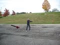Flying a Toro electric leaf blower