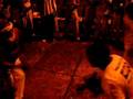 Mestre Touro, Mestre Bocoio, Mestre Barra Mansa jogando capoeira; Mestre Barra Mansa roda de mes, Largo do Bicao, 3 Out 2008