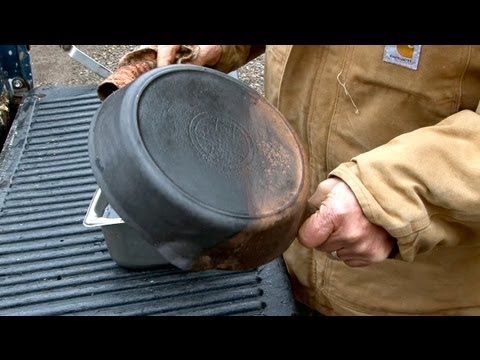 how to remove rust from cast iron