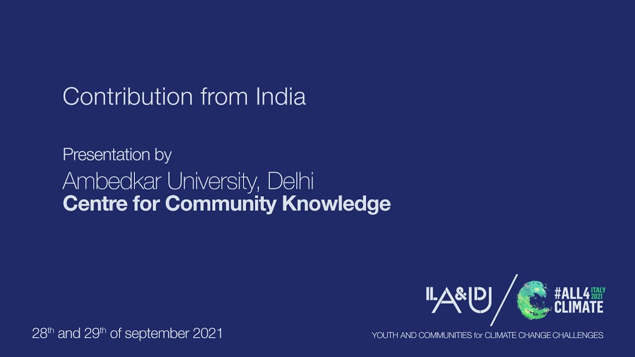 Ambedkar University, Delhi - Centre for Community Knowledge - India