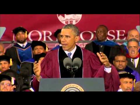 Obama Exhorts Good Deeds by Morehouse Graduates