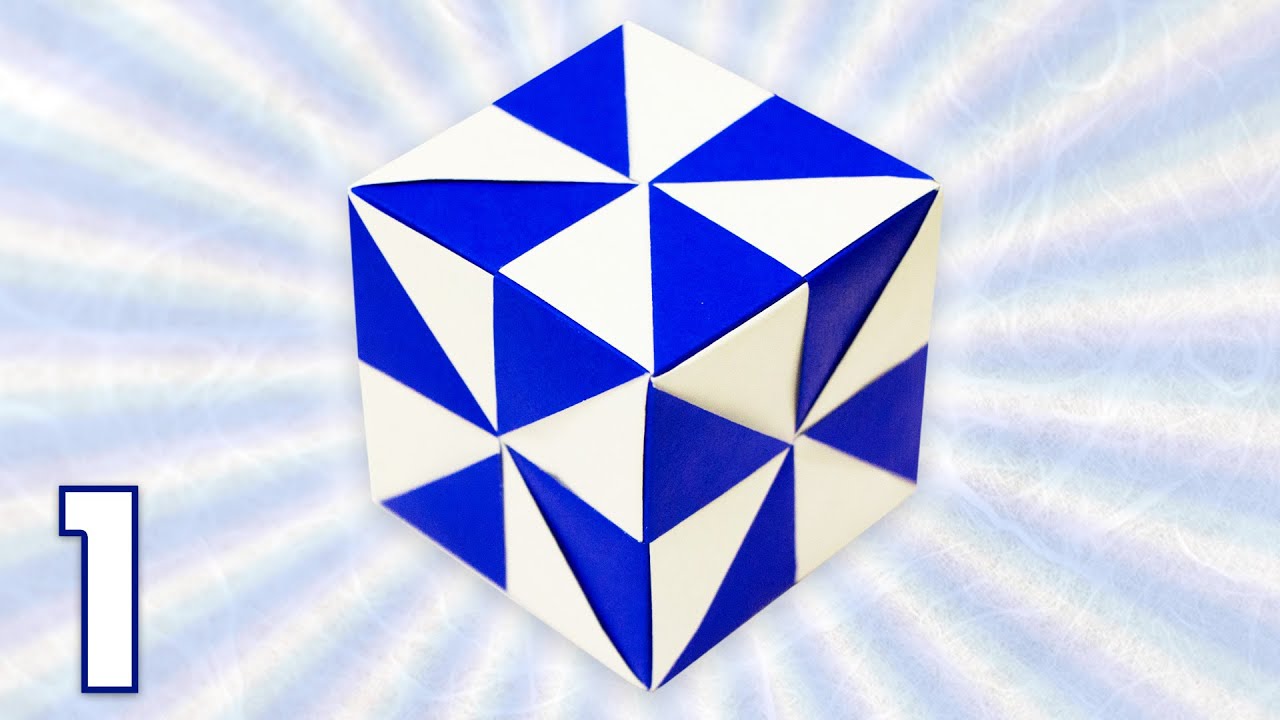 Origami Pinwheel Cube (Folding Instructions)