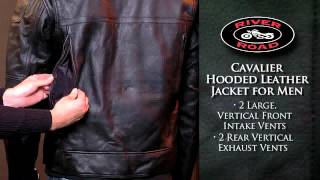 River Road Cavalier Hooded Leather Jacket for Men