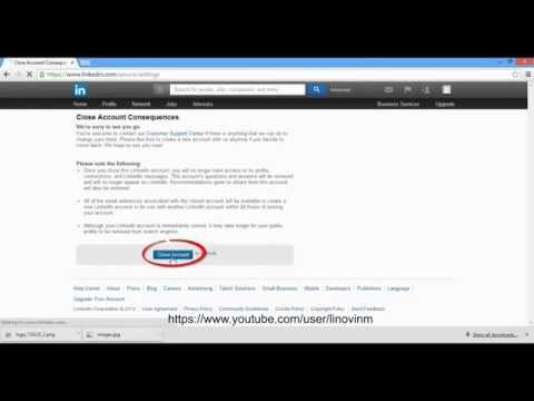 how to delete account on linkedin