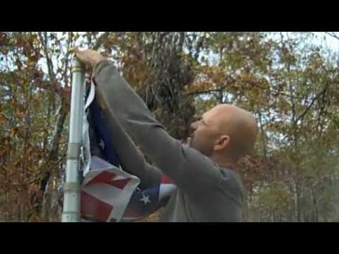 how to properly burn an american flag