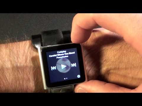 ipod as a watch - In this video I show you how to configure the Apple iPod nano 6G as a wrist watch.