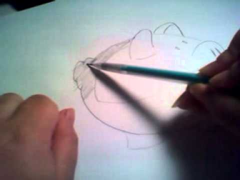 how to draw piggy bank