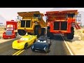 Şimşek Mcqueen Örümcek Adam Ve Jackson Storm Dev Kamyonlar Ile (gta 5 Hikaye Modu)