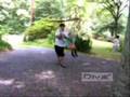 Outside Hotel Tanedo: Swinging and Basketball