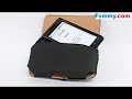 Amzer® Droid Carbon Snap On with Horizontal Leather Case - Black  For Motorola Droid A855