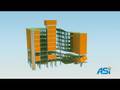 Computer animation of Criss Angel Spyglass Hotel implosion