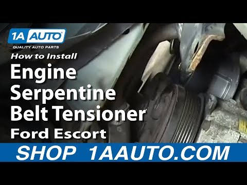 How To Install replace Engine Serpentine Belt Tensioner 1998-03 Ford Escort ZX2 2.0L DOHC